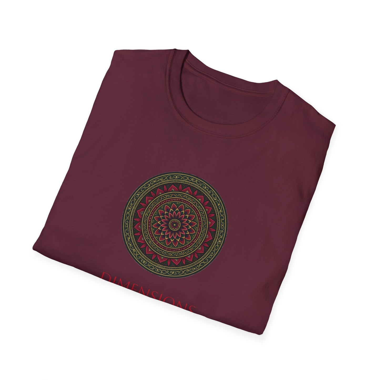 Mandala Pattern Unisex Softstyle T-Shirt, Relaxed Fit Tee, Gift for Meditation Lovers, Casual Wear, Festival Apparel