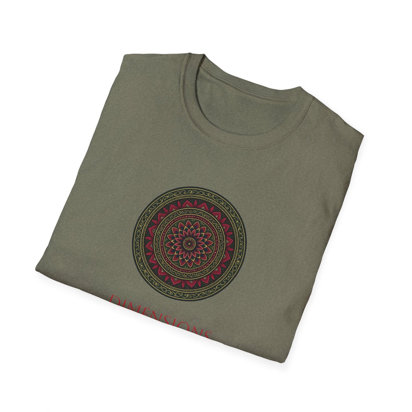 Mandala Pattern Unisex Softstyle T-Shirt, Relaxed Fit Tee, Gift for Meditation Lovers, Casual Wear, Festival Apparel
