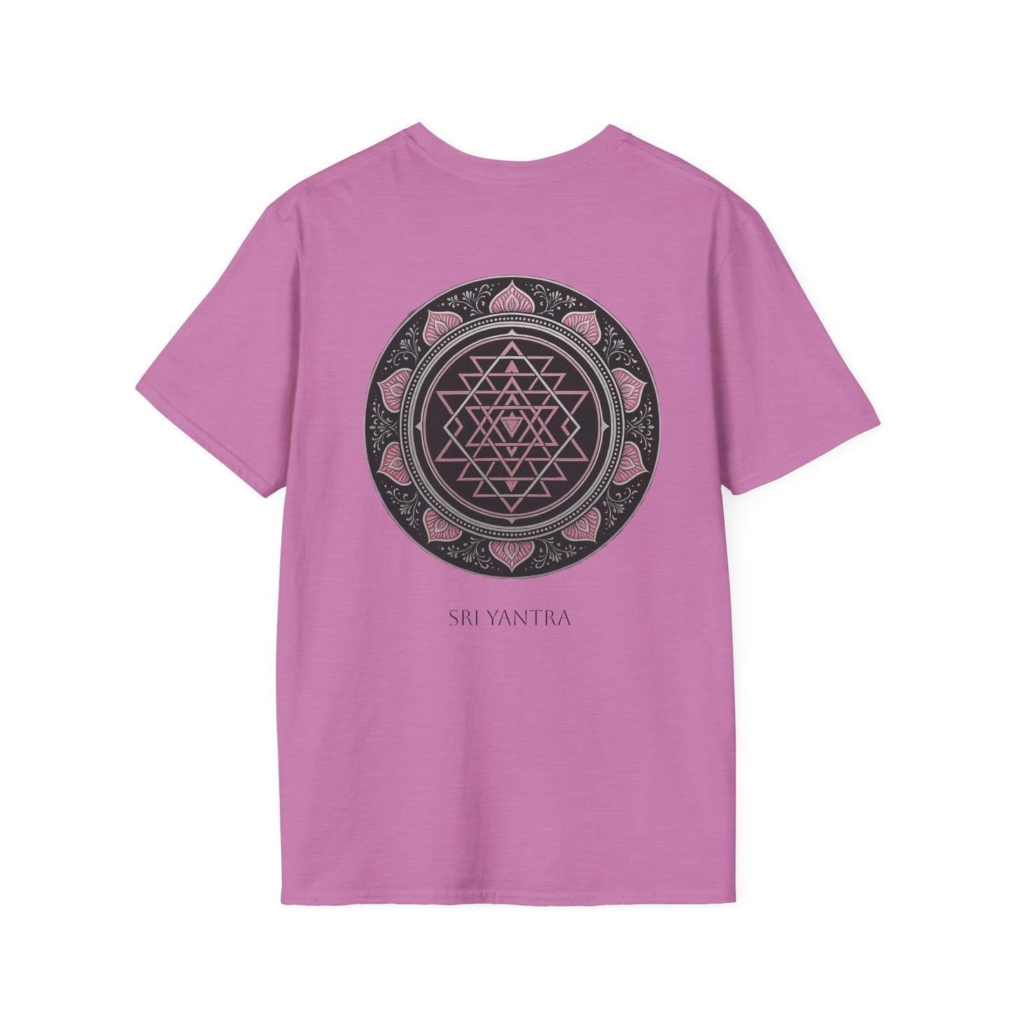 Mandala Design Unisex Softstyle T-Shirt, Bohemian Top, Yoga Apparel, Gift for Him or Her, Spiritual Clothing, Festival Wear