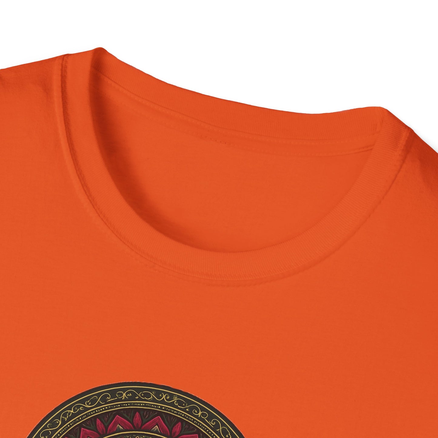 Mandala Pattern Unisex Softstyle T-Shirt, Relaxed Fit Tee, Gift for Meditation Lovers, Casual Wear, Festival Apparel