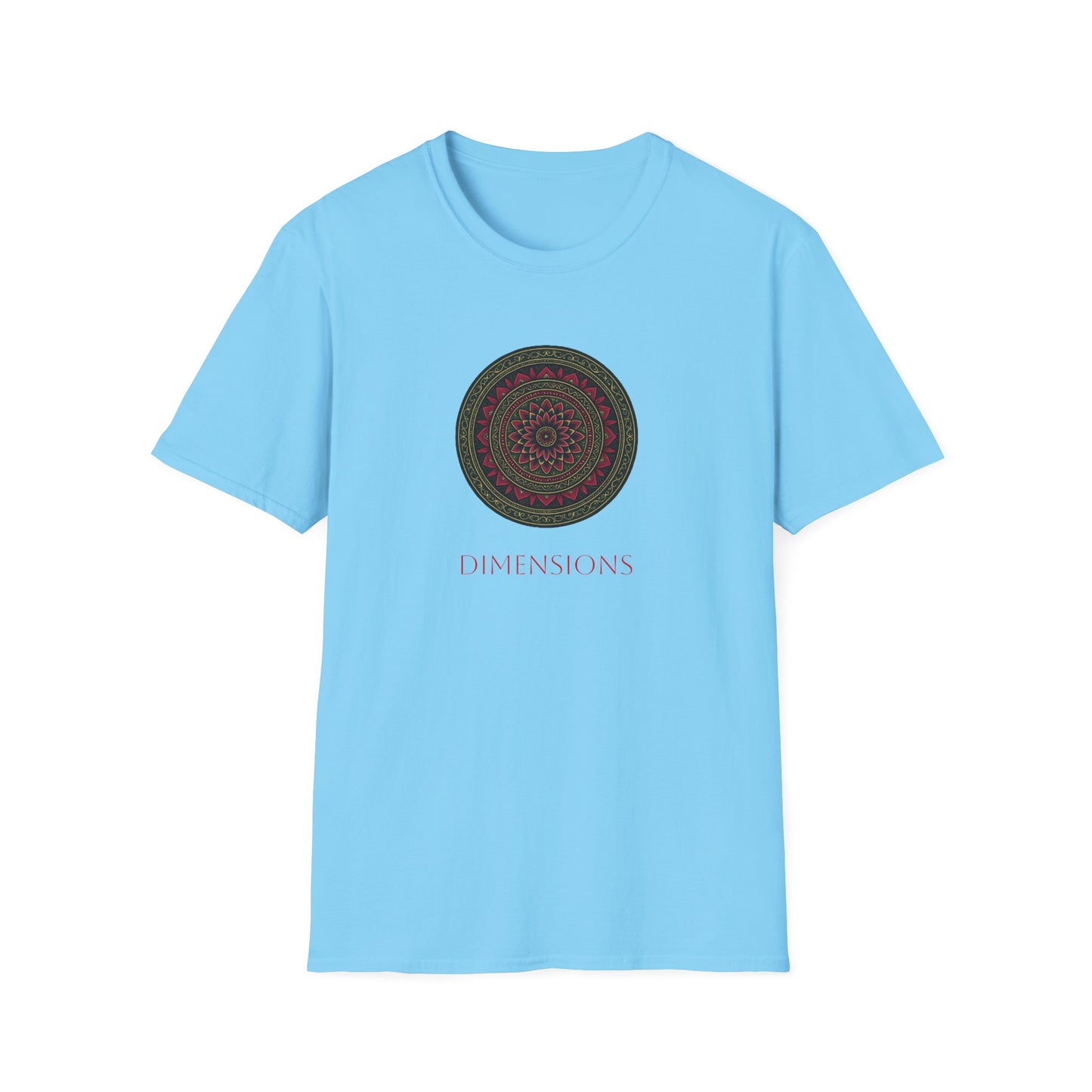 Mandala Pattern Unisex Softstyle T-Shirt, Relaxed Fit Tee, Gift for Meditation Lovers, Casual Wear, Festival Apparel