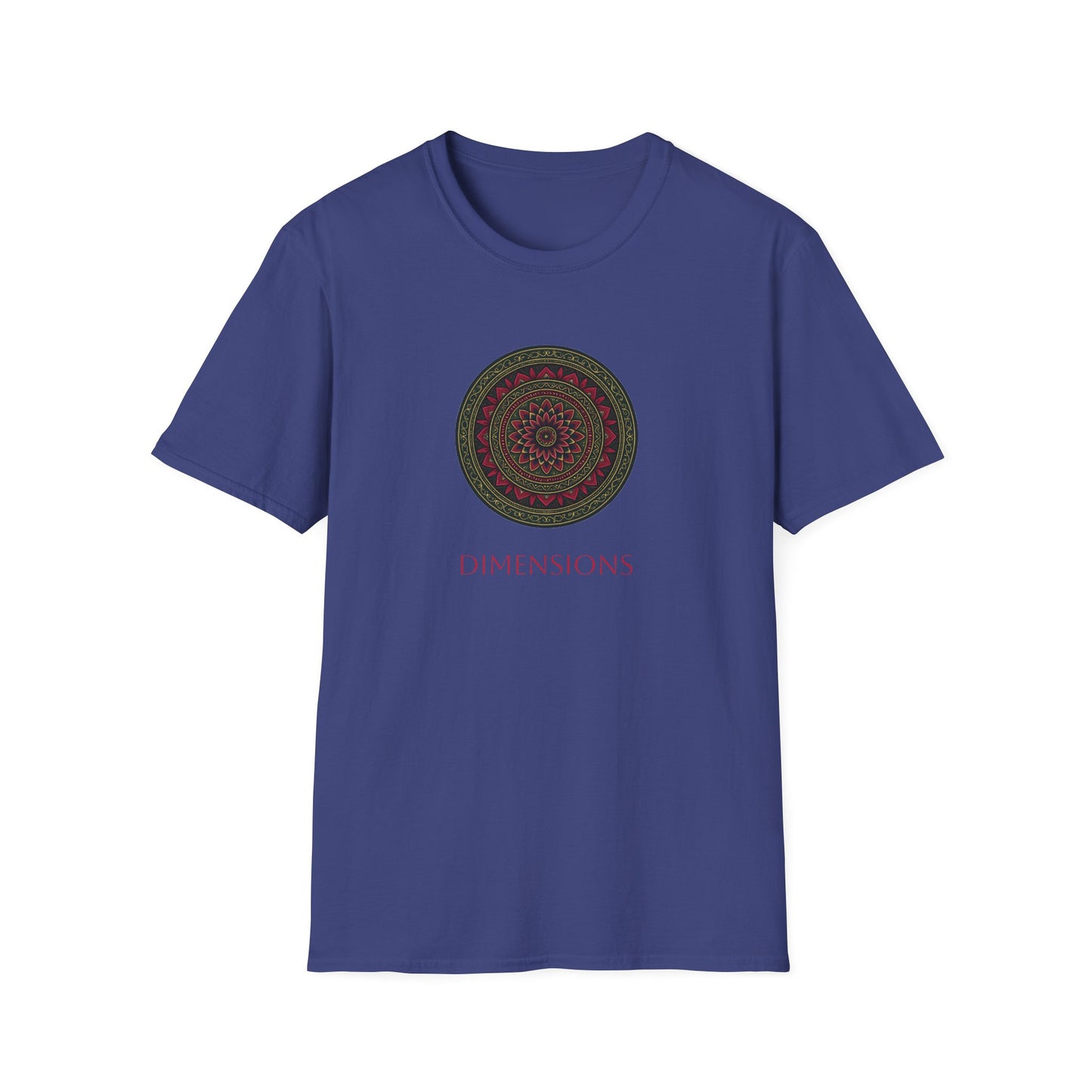 Mandala Pattern Unisex Softstyle T-Shirt, Relaxed Fit Tee, Gift for Meditation Lovers, Casual Wear, Festival Apparel