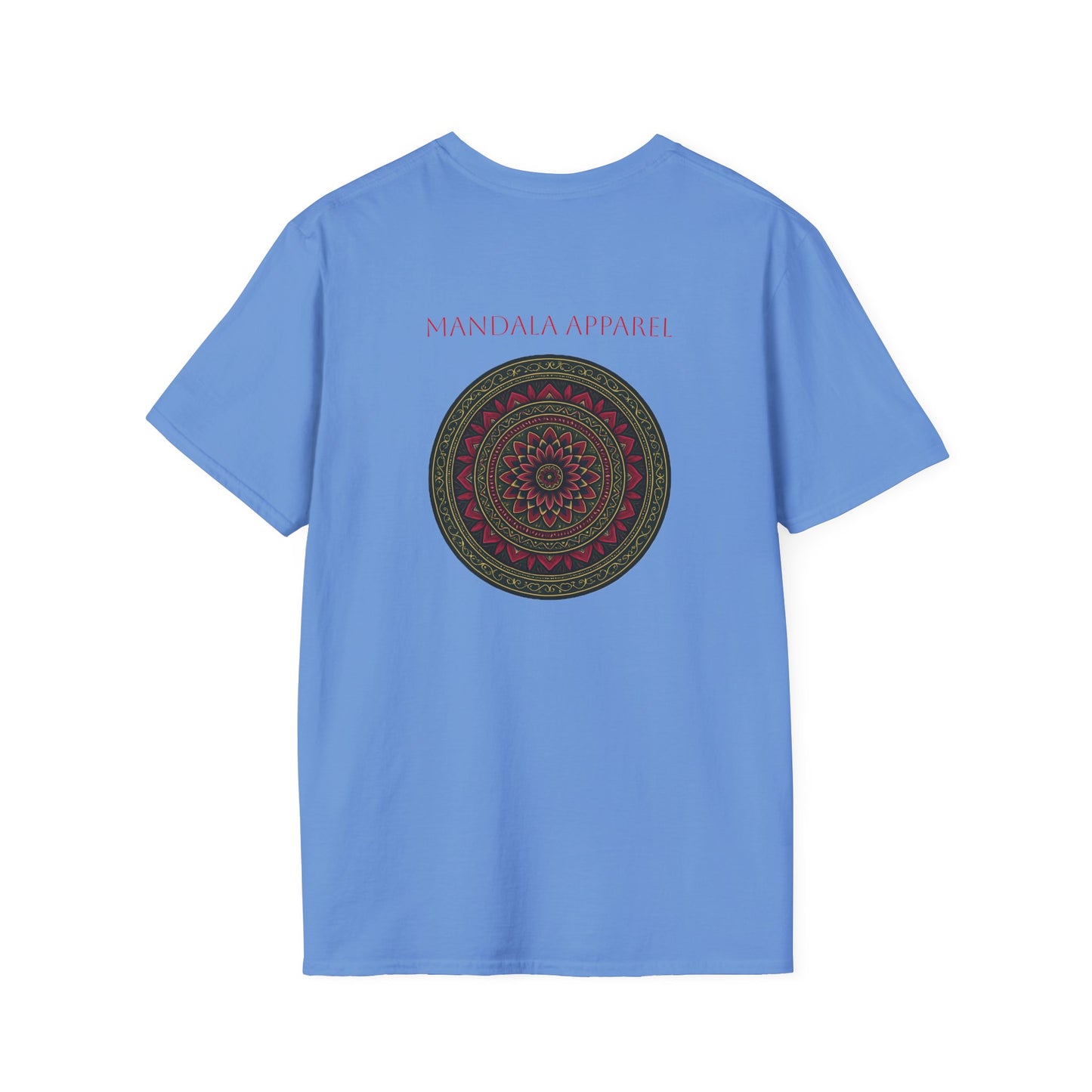 Mandala Pattern Unisex Softstyle T-Shirt, Relaxed Fit Tee, Gift for Meditation Lovers, Casual Wear, Festival Apparel