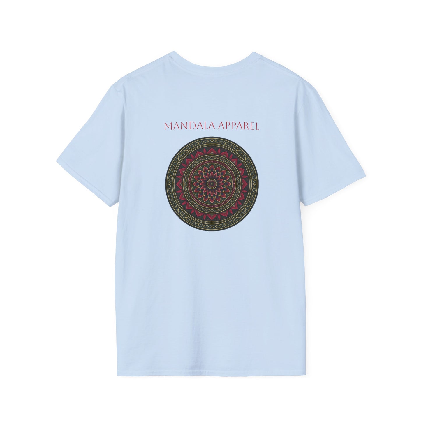 Mandala Pattern Unisex Softstyle T-Shirt, Relaxed Fit Tee, Gift for Meditation Lovers, Casual Wear, Festival Apparel