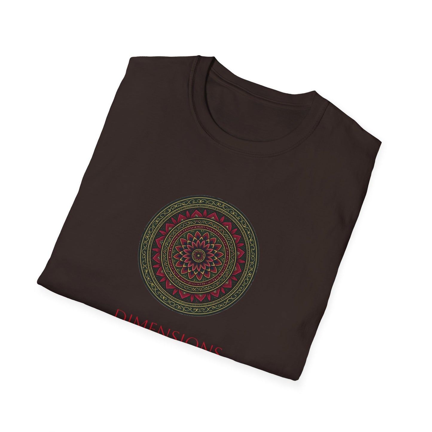 Mandala Pattern Unisex Softstyle T-Shirt, Relaxed Fit Tee, Gift for Meditation Lovers, Casual Wear, Festival Apparel