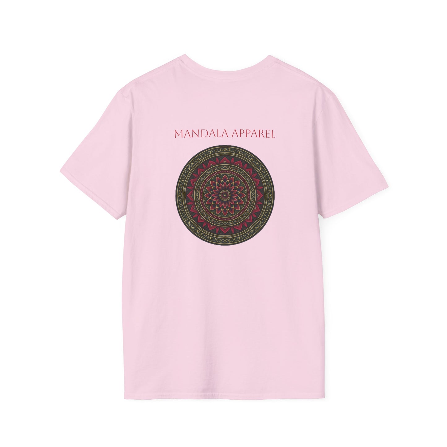 Mandala Pattern Unisex Softstyle T-Shirt, Relaxed Fit Tee, Gift for Meditation Lovers, Casual Wear, Festival Apparel