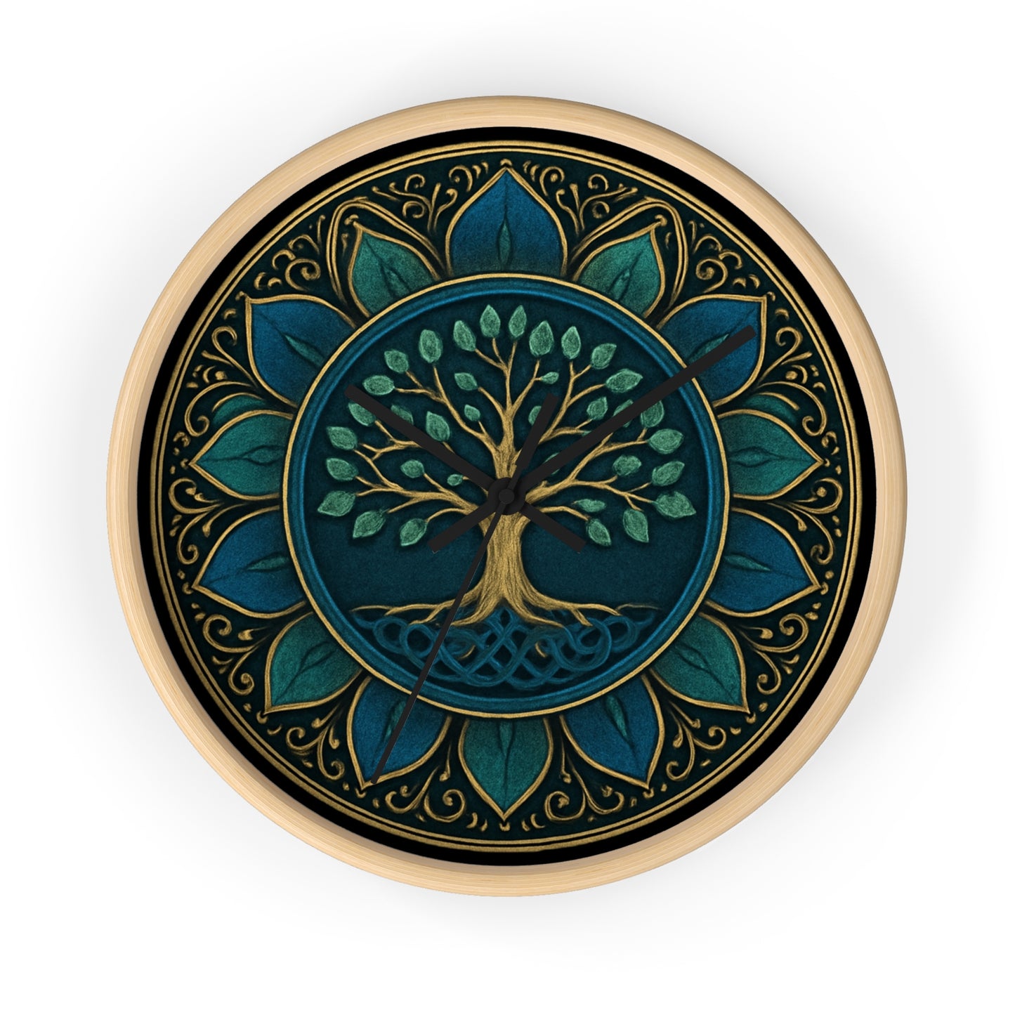Bohemian Tree of Life Wall Clock, Home Decor, Rustic Gift, Meditation Accessories, Nature Inspired Clock