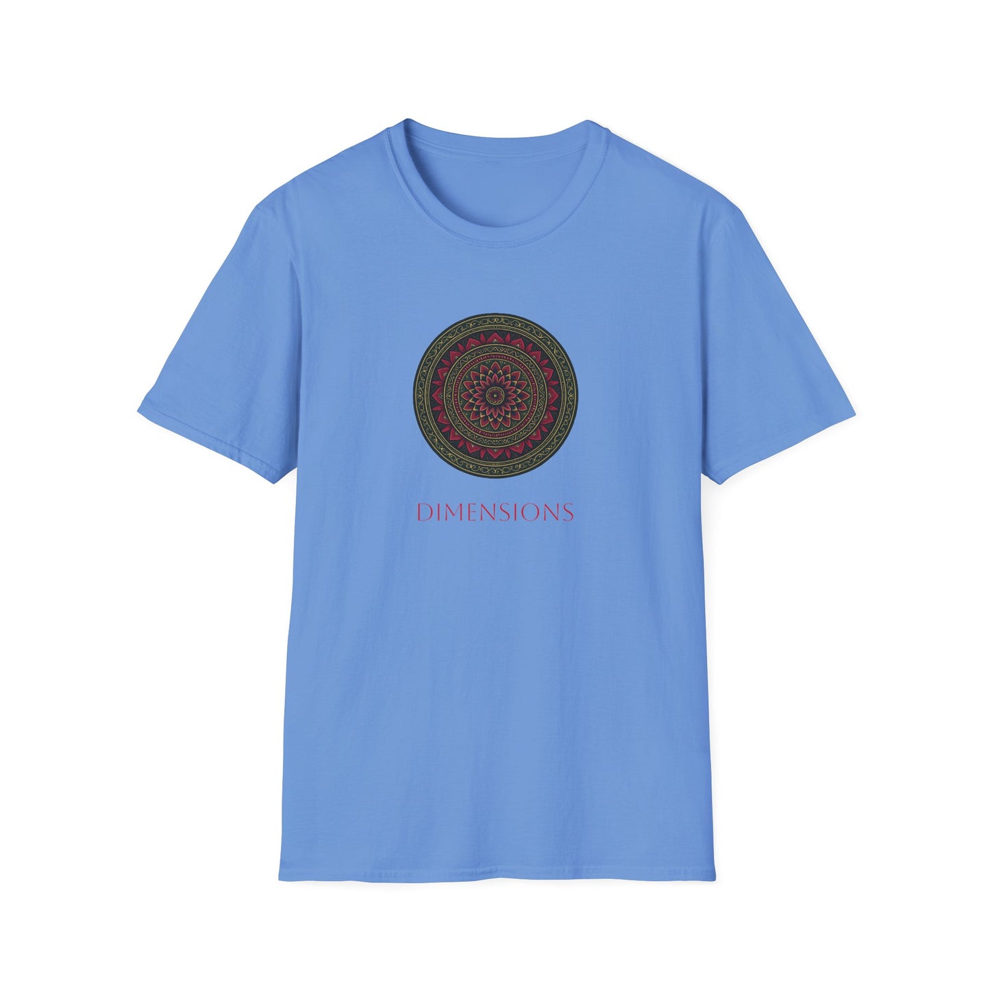 Mandala Pattern Unisex Softstyle T-Shirt, Relaxed Fit Tee, Gift for Meditation Lovers, Casual Wear, Festival Apparel