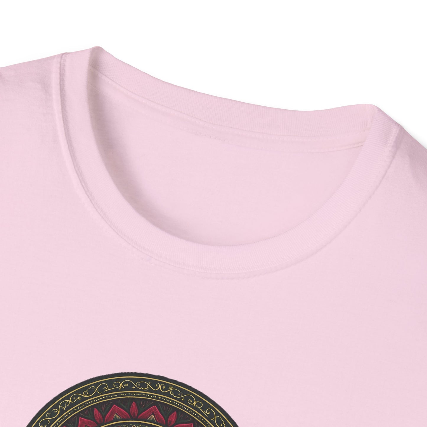 Mandala Pattern Unisex Softstyle T-Shirt, Relaxed Fit Tee, Gift for Meditation Lovers, Casual Wear, Festival Apparel
