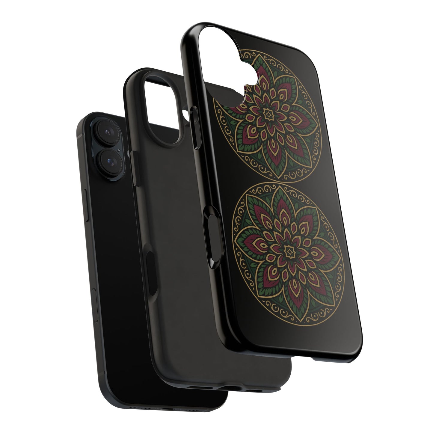Artistic Phone Case with Mandala Design, Tough Case, Floral Phone Cover, Unique Gift for Her, Stylish Protection