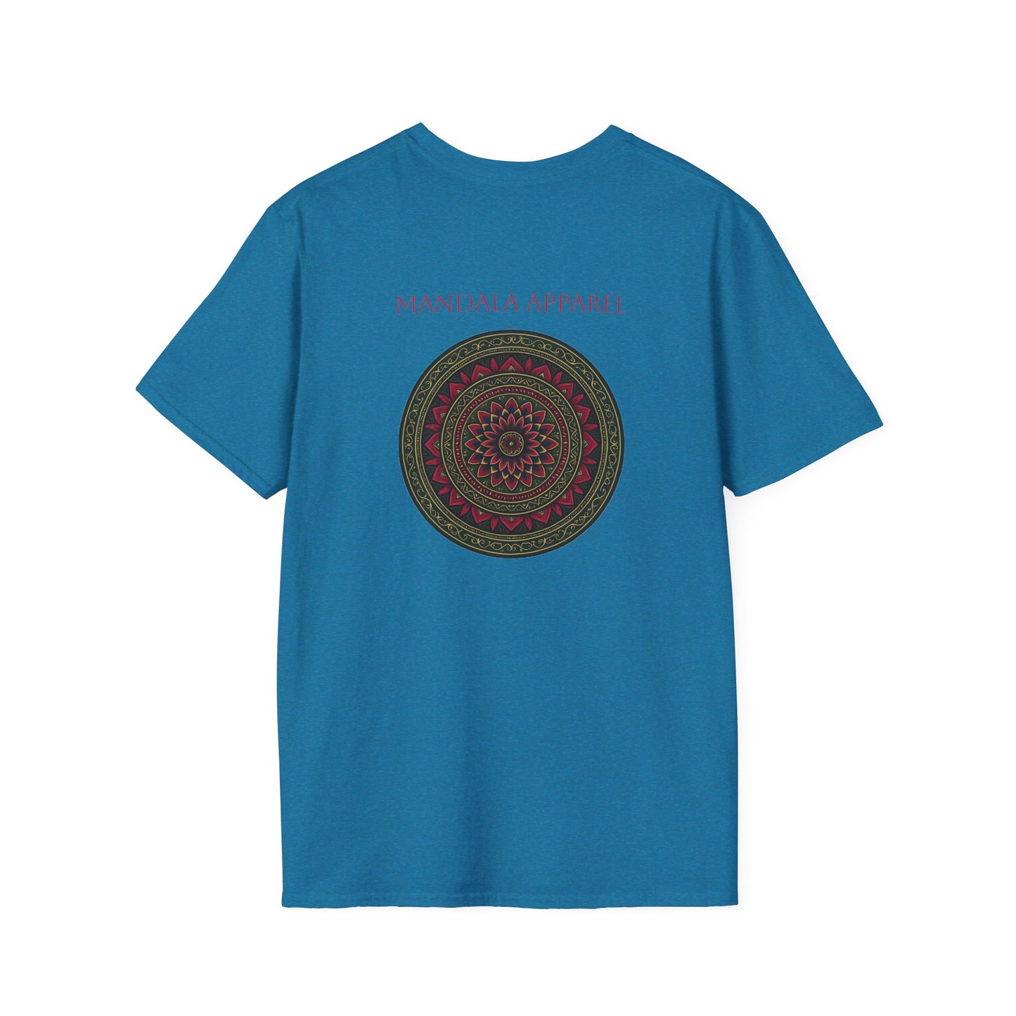 Mandala Pattern Unisex Softstyle T-Shirt, Relaxed Fit Tee, Gift for Meditation Lovers, Casual Wear, Festival Apparel