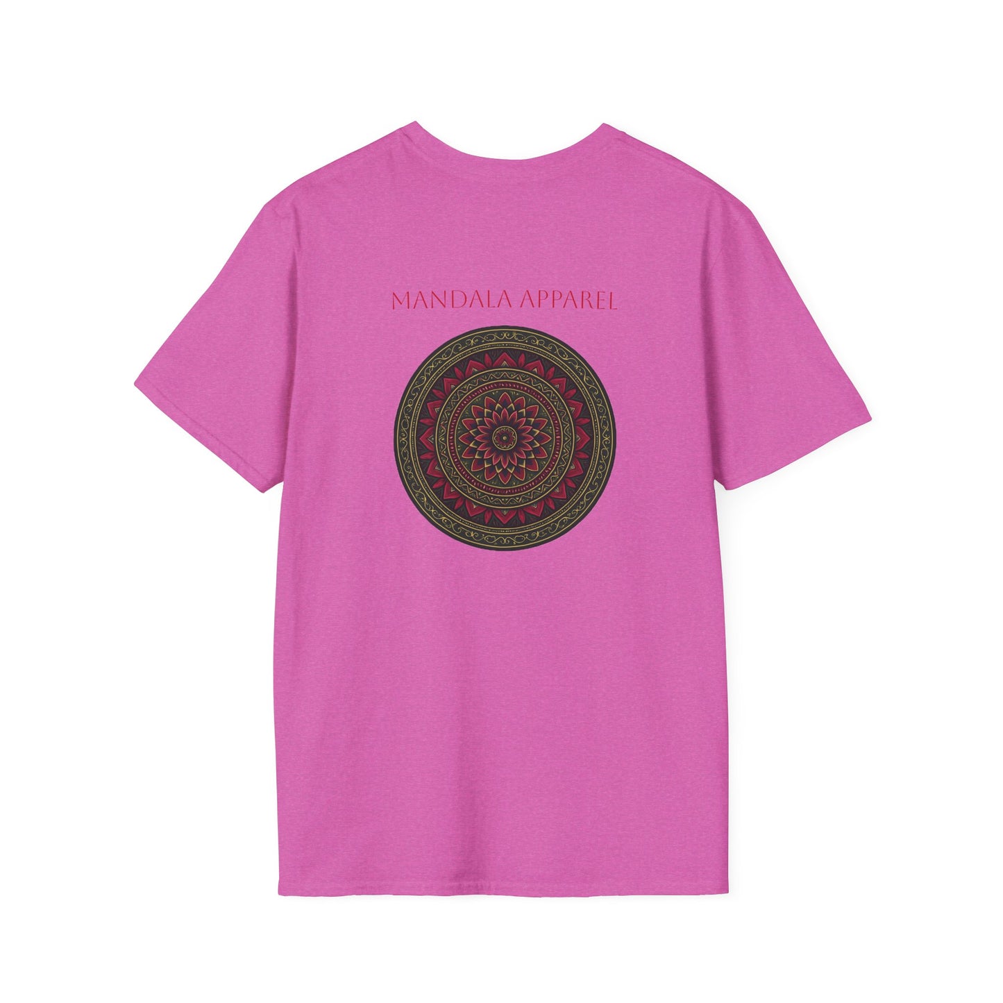 Mandala Pattern Unisex Softstyle T-Shirt, Relaxed Fit Tee, Gift for Meditation Lovers, Casual Wear, Festival Apparel