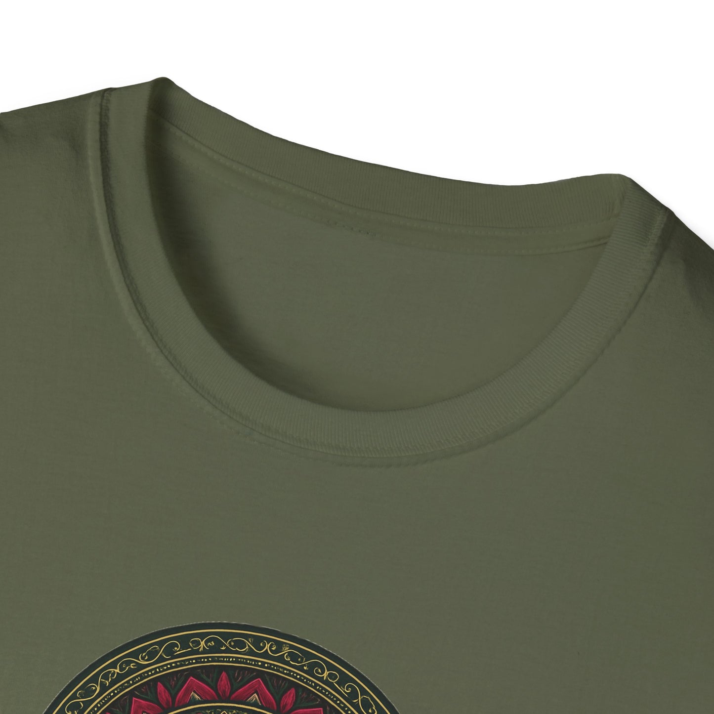 Mandala Pattern Unisex Softstyle T-Shirt, Relaxed Fit Tee, Gift for Meditation Lovers, Casual Wear, Festival Apparel