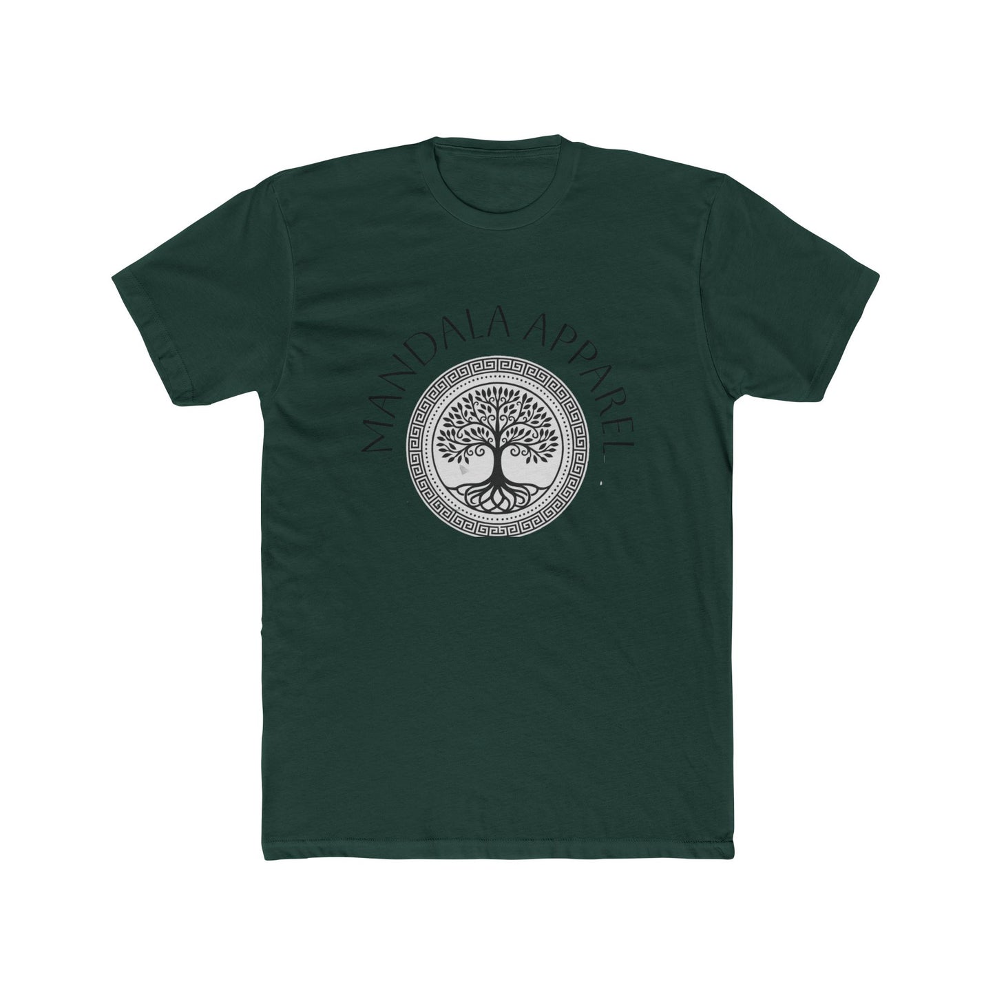 Mandala Tree Unisex Cotton Crew Tee, Spiritual Shirt, Nature Tee, Gift for Yoga Lovers, Boho Apparel, Eco-Friendly Clothing