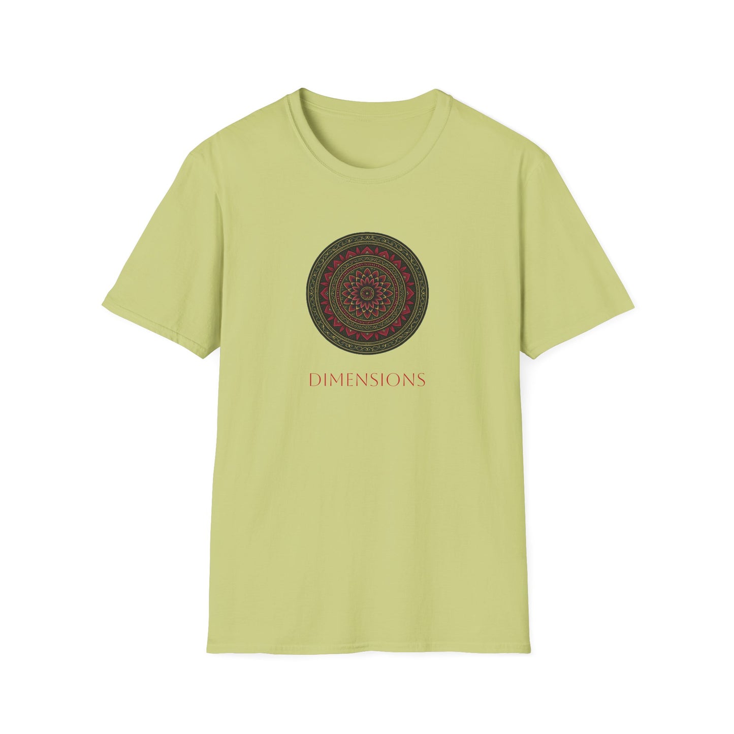 Mandala Pattern Unisex Softstyle T-Shirt, Relaxed Fit Tee, Gift for Meditation Lovers, Casual Wear, Festival Apparel