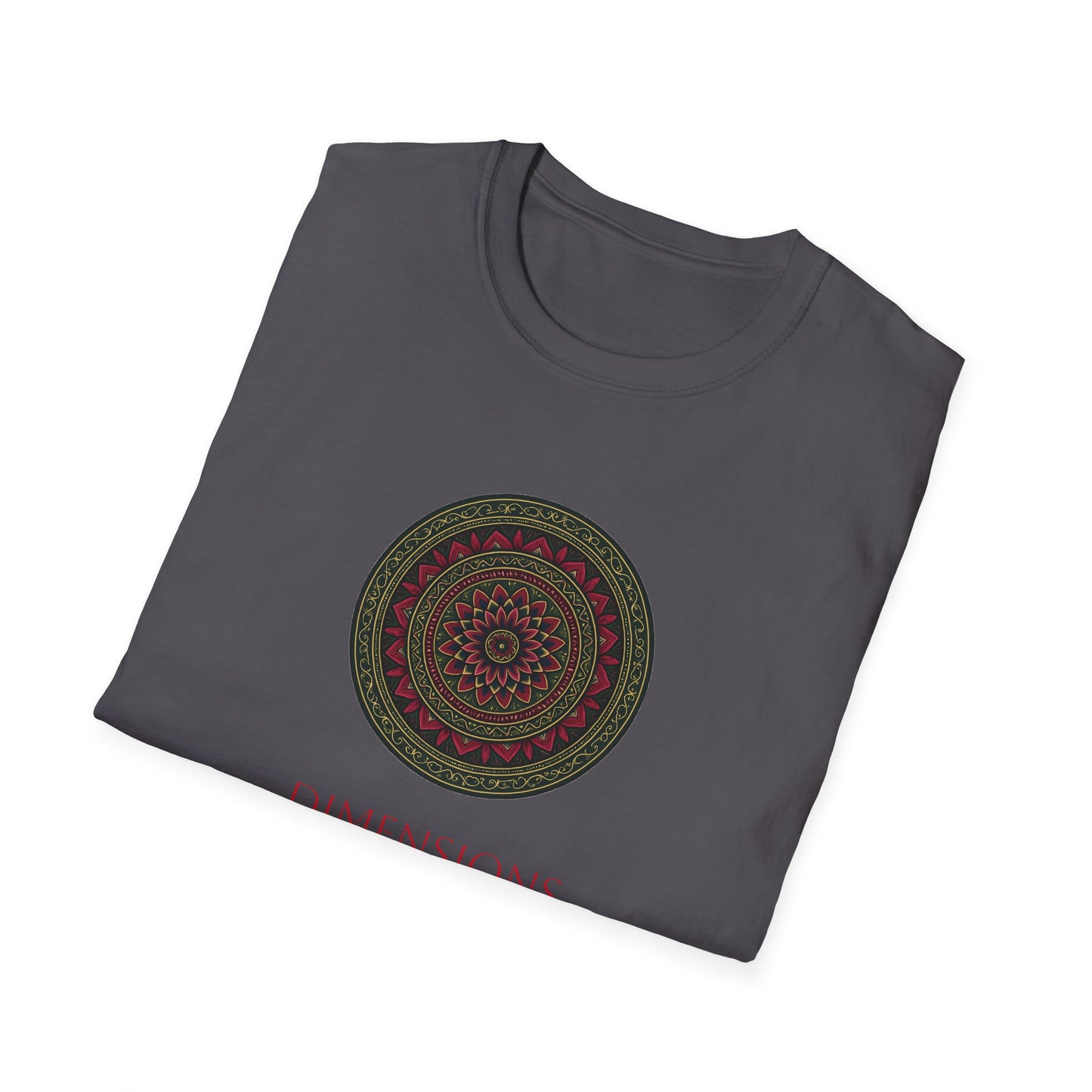 Mandala Pattern Unisex Softstyle T-Shirt, Relaxed Fit Tee, Gift for Meditation Lovers, Casual Wear, Festival Apparel