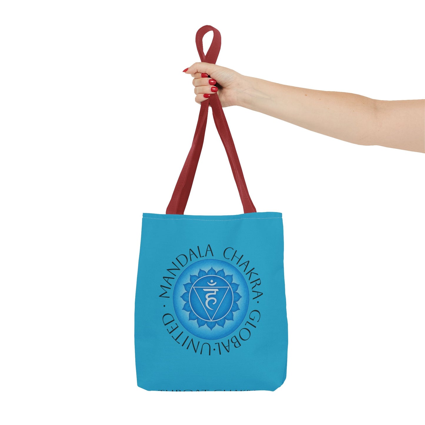 Spiritual Tote Bag - Throat Chakra Yoga Tote, Eco-Friendly Carryall