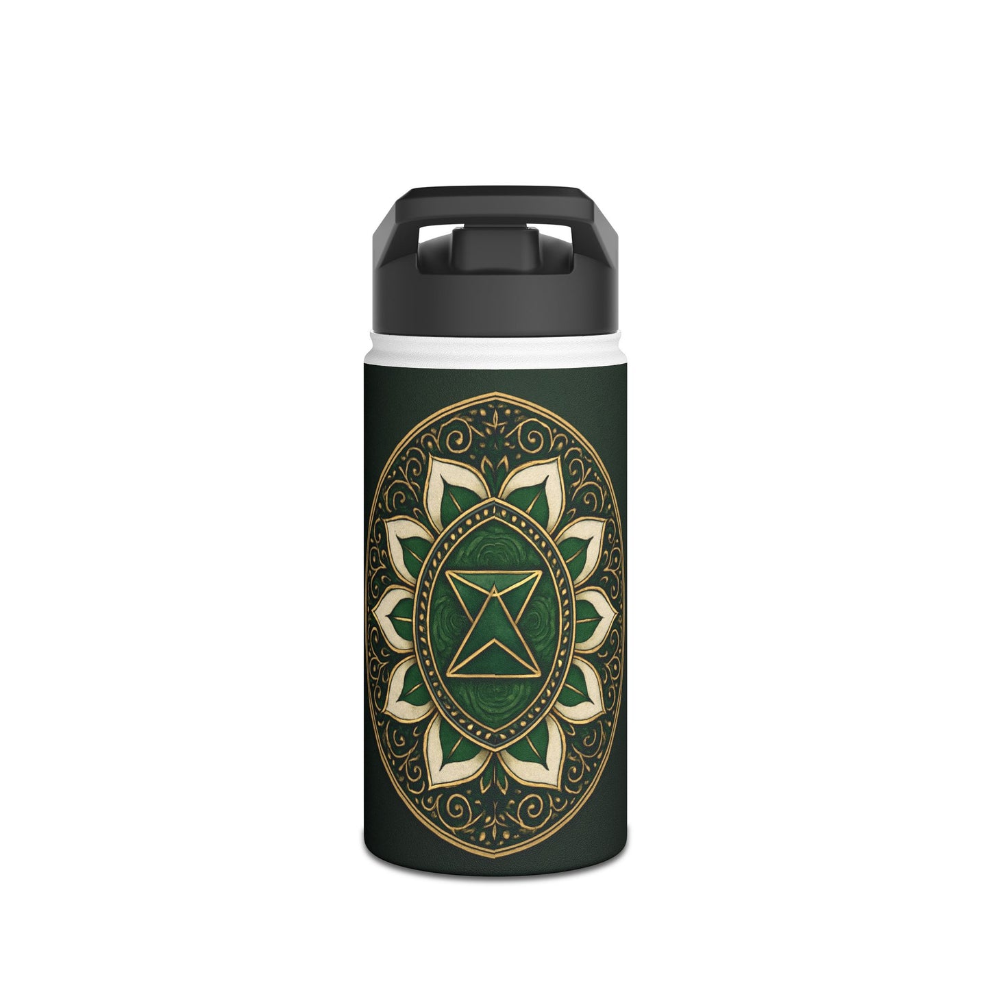 Bohemian Stainless Steel Water Bottle, Eco-Friendly Drinkware, Yoga Hydration, Gift for Nature Lovers, Reusable Metal Bottle, Mandala Design