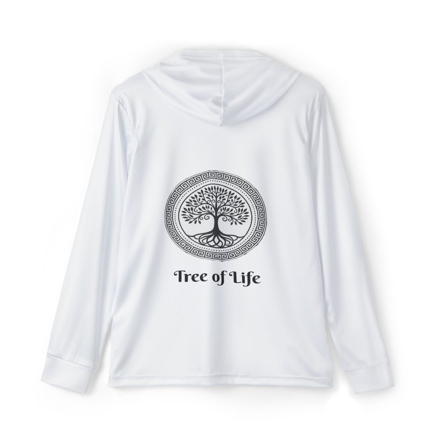 Tree of Life Sacred Geometry Men's Hoodie in White