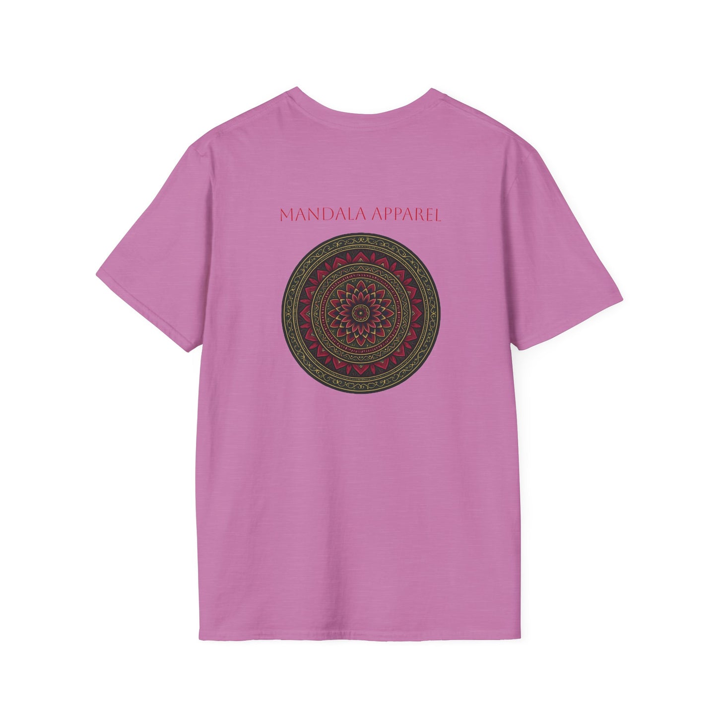 Mandala Pattern Unisex Softstyle T-Shirt, Relaxed Fit Tee, Gift for Meditation Lovers, Casual Wear, Festival Apparel