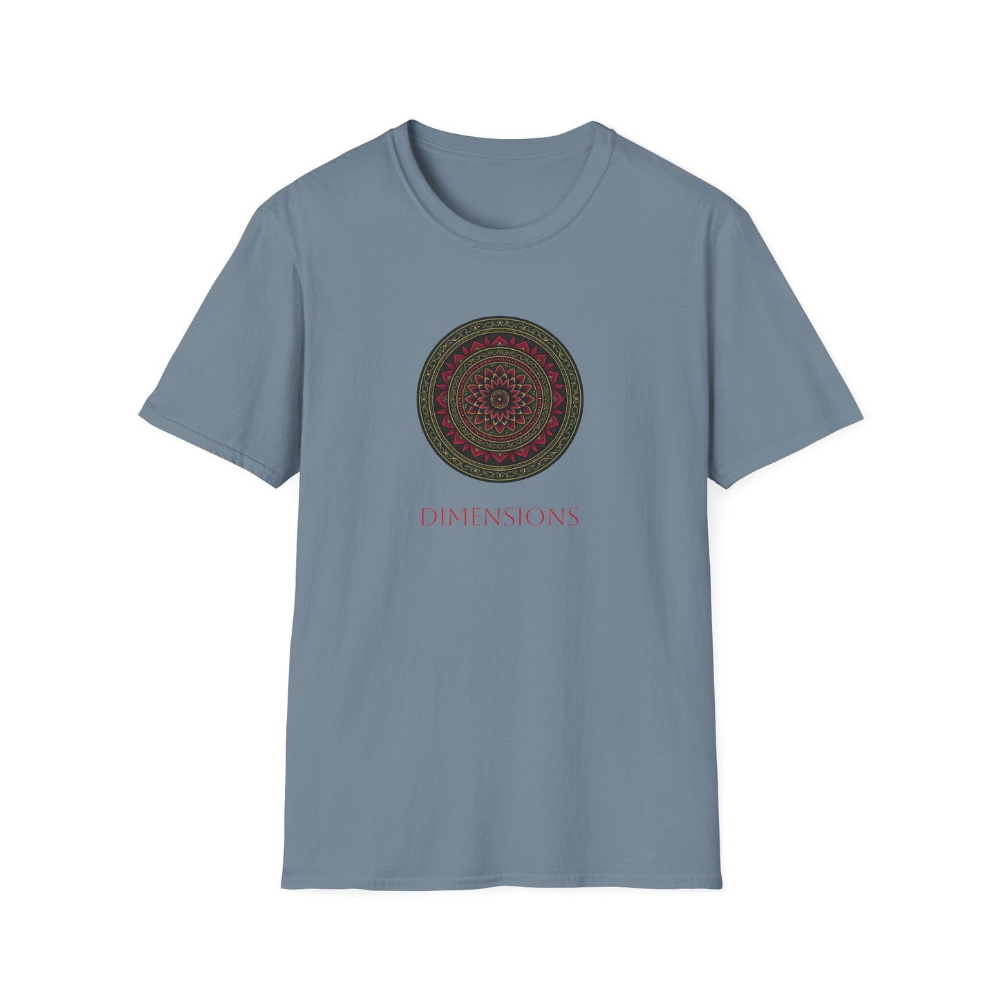 Mandala Pattern Unisex Softstyle T-Shirt, Relaxed Fit Tee, Gift for Meditation Lovers, Casual Wear, Festival Apparel