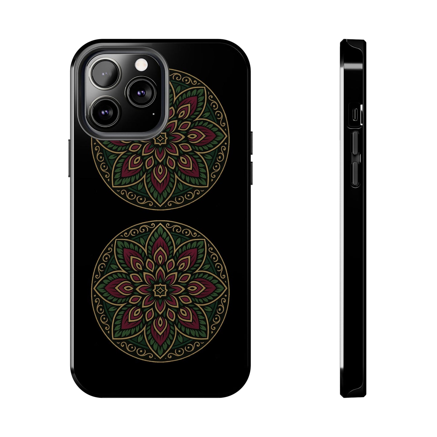 Artistic Phone Case with Mandala Design, Tough Case, Floral Phone Cover, Unique Gift for Her, Stylish Protection