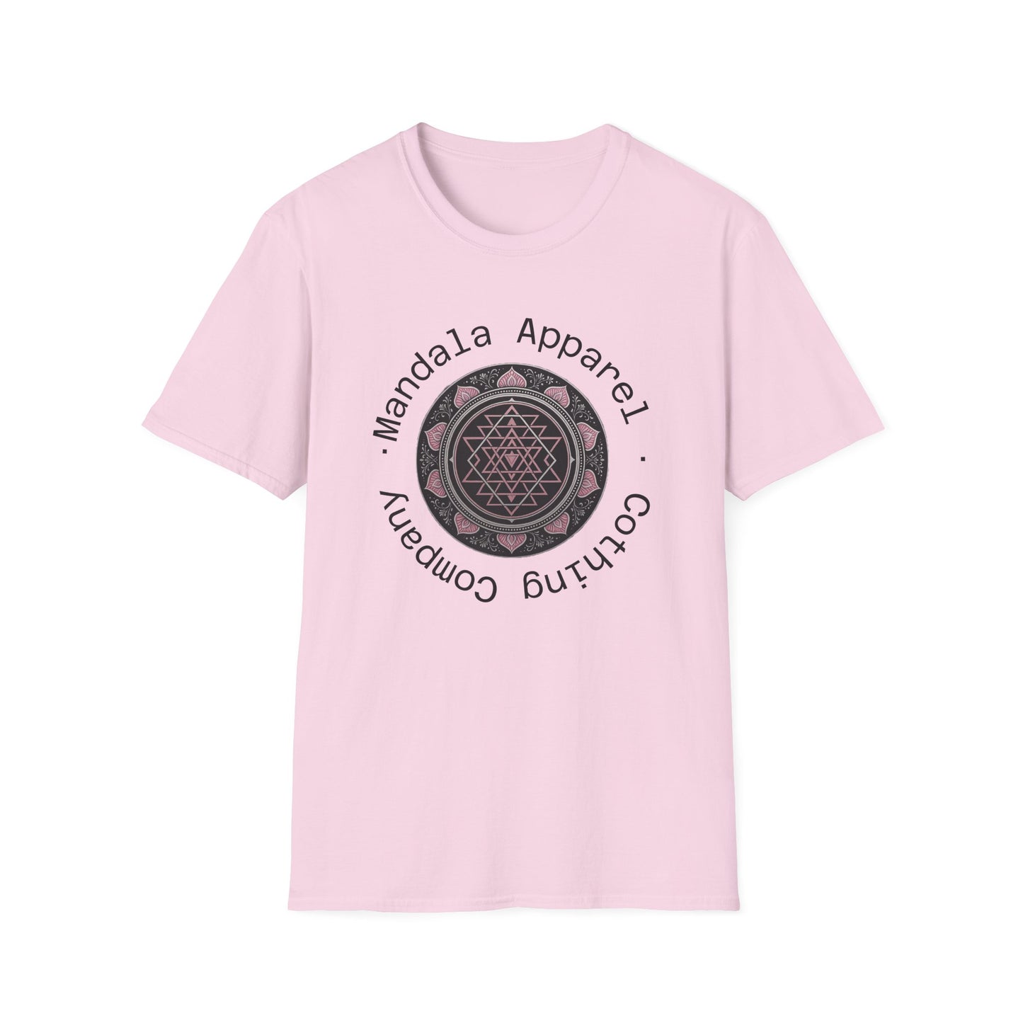 Mandala Design Unisex Softstyle T-Shirt, Bohemian Top, Yoga Apparel, Gift for Him or Her, Spiritual Clothing, Festival Wear