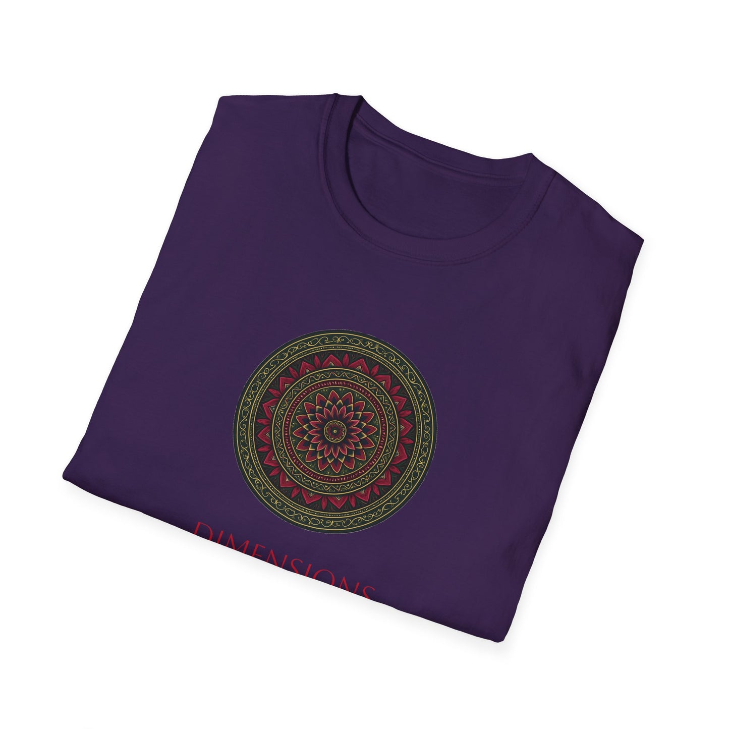 Mandala Pattern Unisex Softstyle T-Shirt, Relaxed Fit Tee, Gift for Meditation Lovers, Casual Wear, Festival Apparel