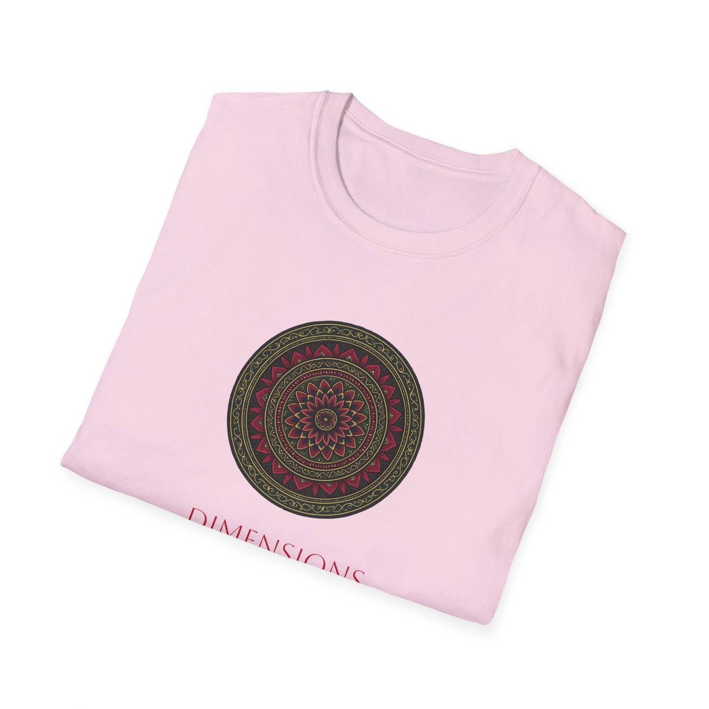 Mandala Pattern Unisex Softstyle T-Shirt, Relaxed Fit Tee, Gift for Meditation Lovers, Casual Wear, Festival Apparel