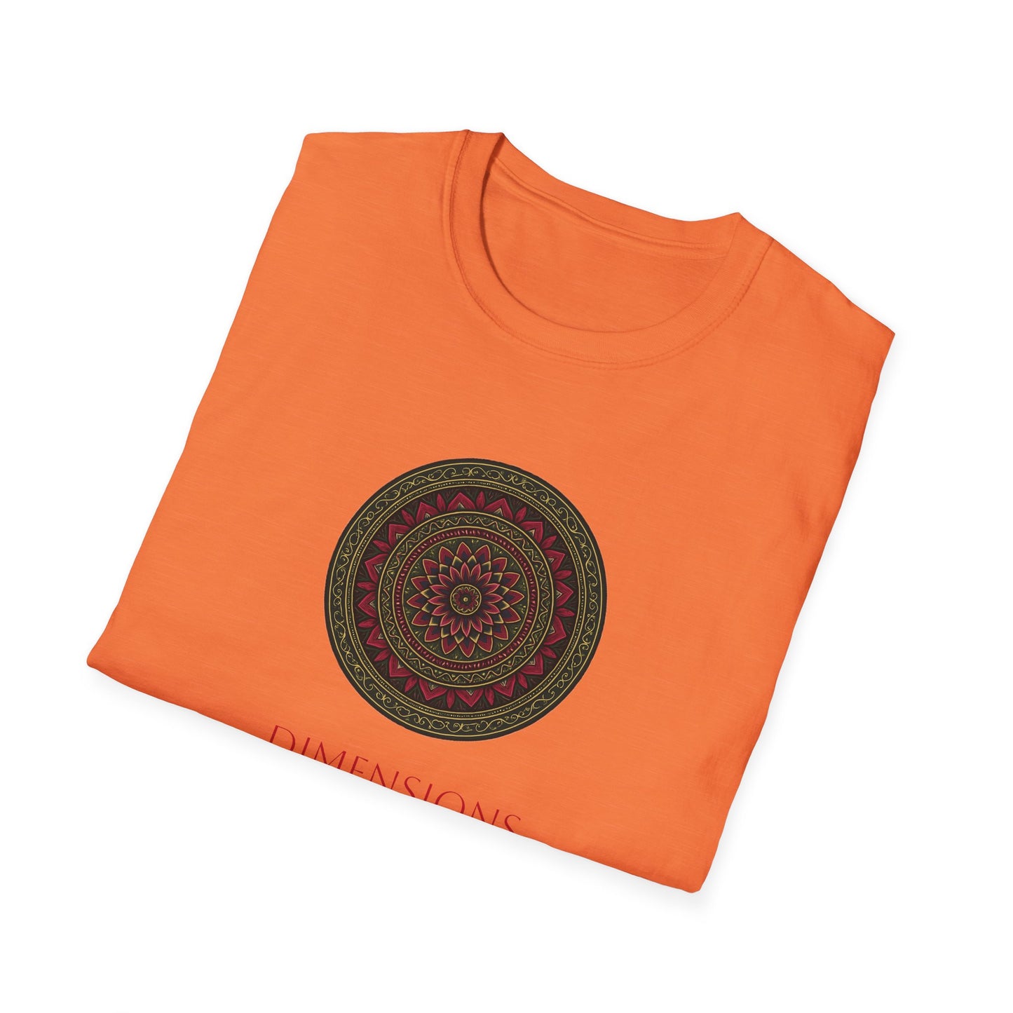 Mandala Pattern Unisex Softstyle T-Shirt, Relaxed Fit Tee, Gift for Meditation Lovers, Casual Wear, Festival Apparel