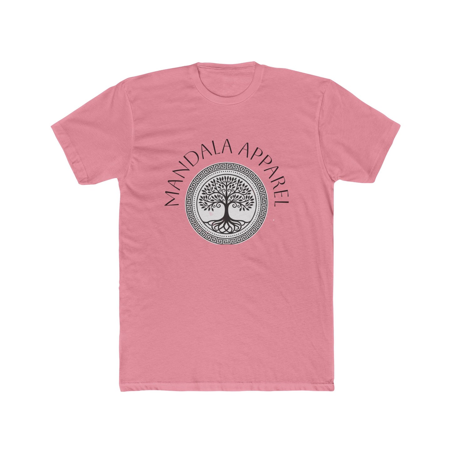 Mandala Tree Unisex Cotton Crew Tee, Spiritual Shirt, Nature Tee, Gift for Yoga Lovers, Boho Apparel, Eco-Friendly Clothing