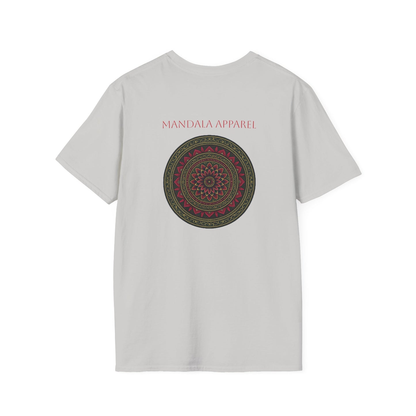 Mandala Pattern Unisex Softstyle T-Shirt, Relaxed Fit Tee, Gift for Meditation Lovers, Casual Wear, Festival Apparel