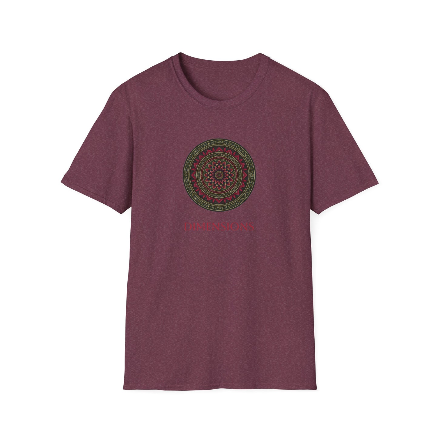 Mandala Pattern Unisex Softstyle T-Shirt, Relaxed Fit Tee, Gift for Meditation Lovers, Casual Wear, Festival Apparel