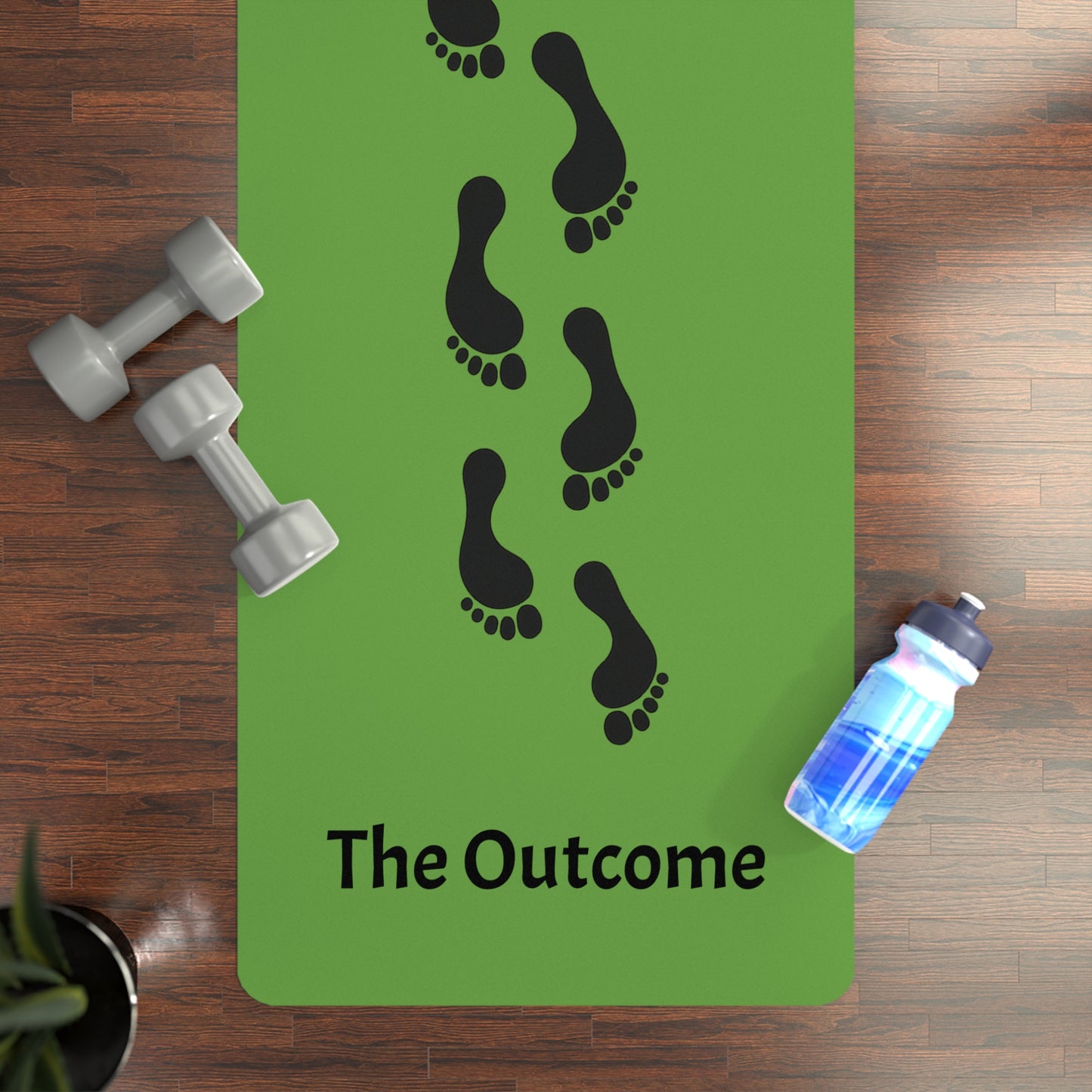 Yoga Mat - Eco-Friendly DON'T CHASE THE OUTCOME Motivational Non-Slip Exercise Mat