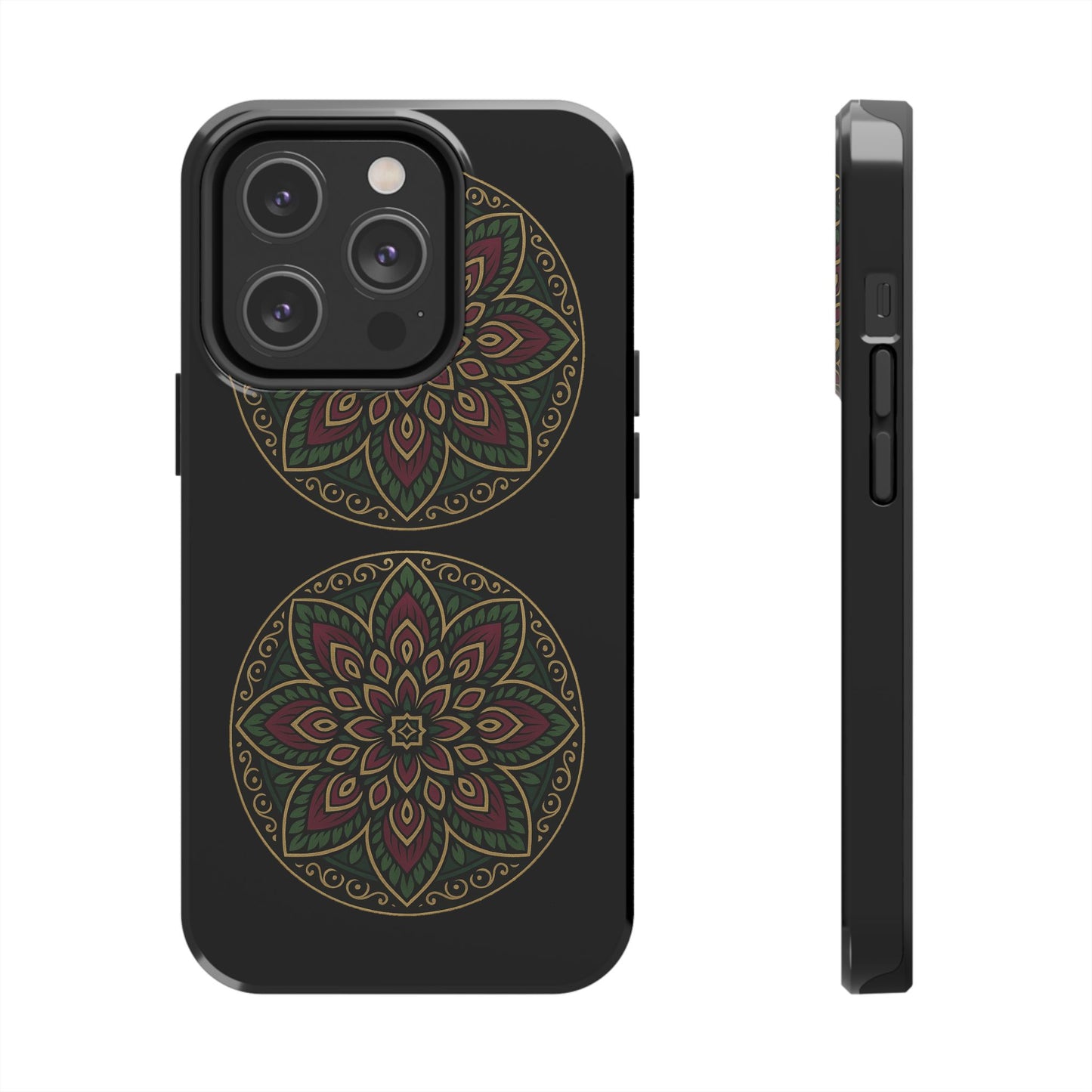 Artistic Phone Case with Mandala Design, Tough Case, Floral Phone Cover, Unique Gift for Her, Stylish Protection