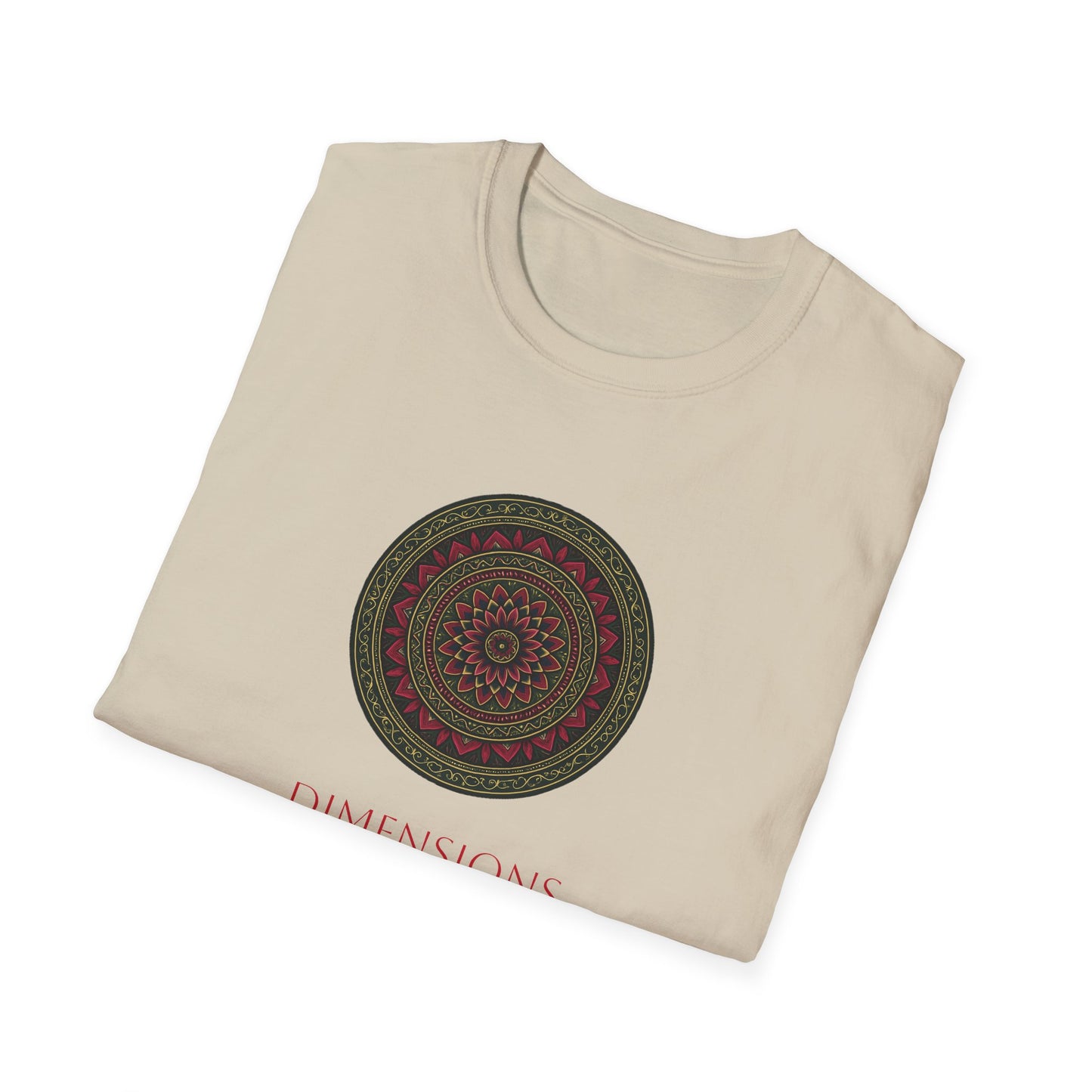 Mandala Pattern Unisex Softstyle T-Shirt, Relaxed Fit Tee, Gift for Meditation Lovers, Casual Wear, Festival Apparel