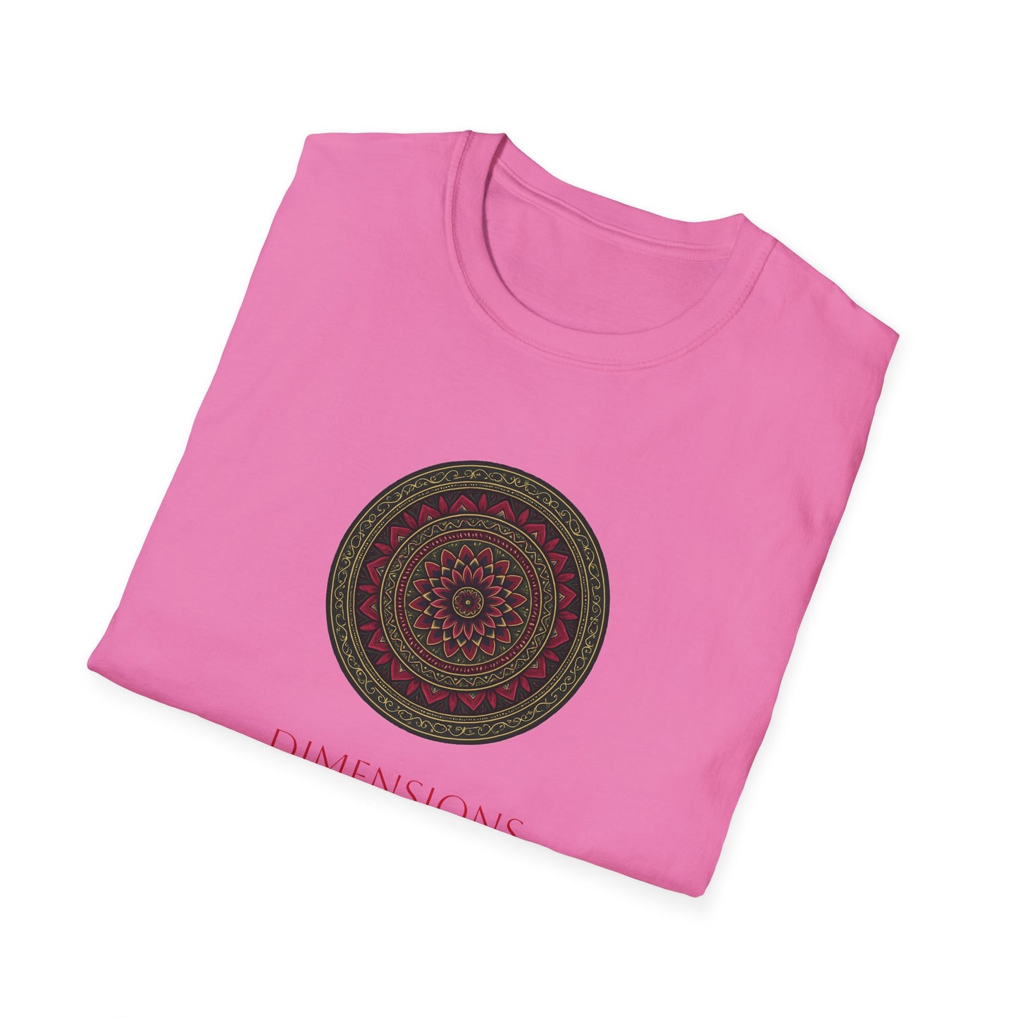 Mandala Pattern Unisex Softstyle T-Shirt, Relaxed Fit Tee, Gift for Meditation Lovers, Casual Wear, Festival Apparel