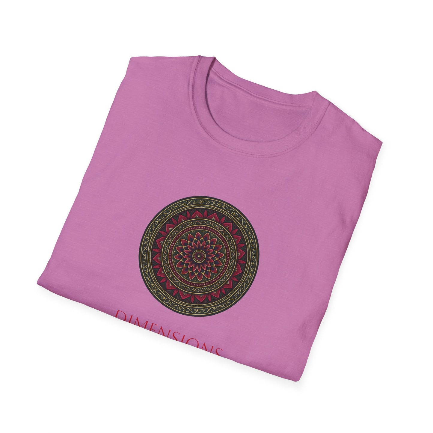 Mandala Pattern Unisex Softstyle T-Shirt, Relaxed Fit Tee, Gift for Meditation Lovers, Casual Wear, Festival Apparel