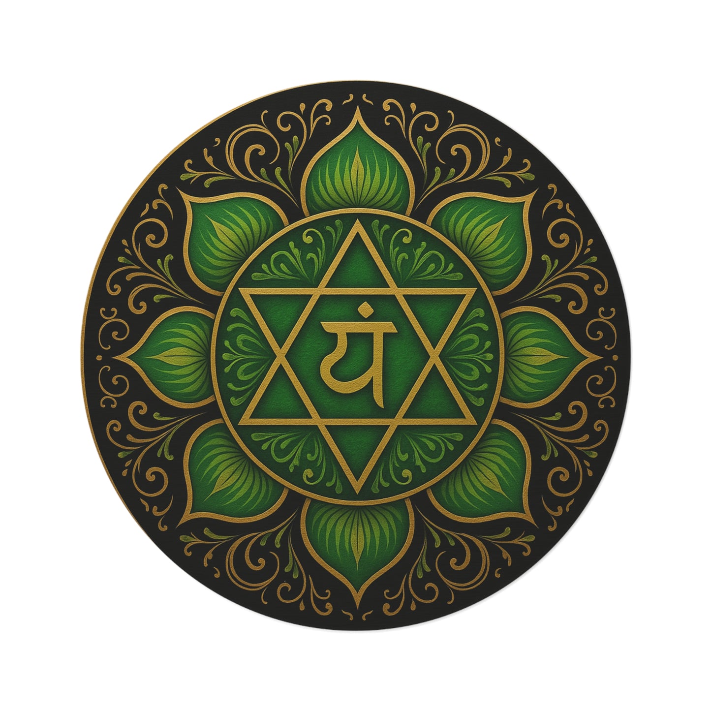 Zen Round Rug - Chakra Decor, Meditation Mat, Yoga Space, Mindfulness Gift, Boho Home Accents