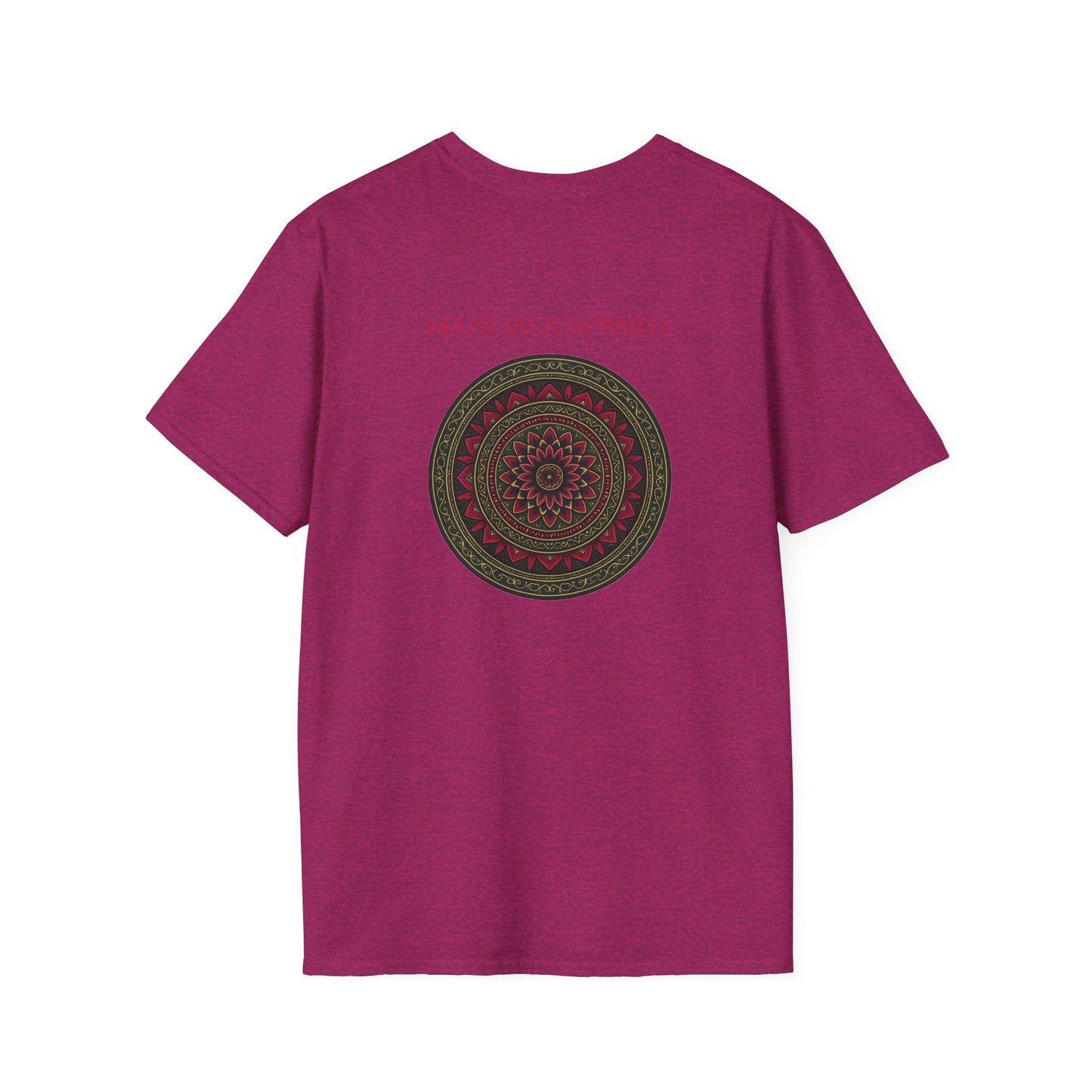 Mandala Pattern Unisex Softstyle T-Shirt, Relaxed Fit Tee, Gift for Meditation Lovers, Casual Wear, Festival Apparel