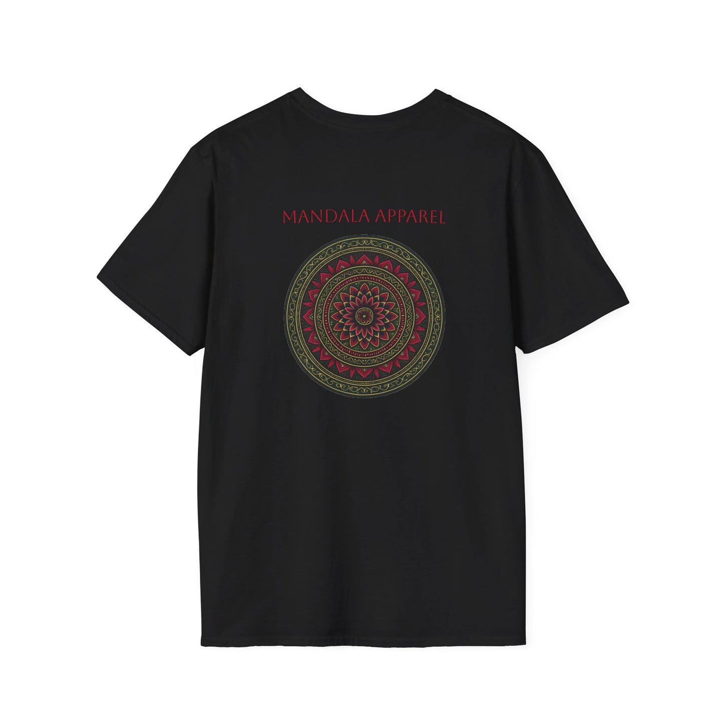 Mandala Pattern Unisex Softstyle T-Shirt, Relaxed Fit Tee, Gift for Meditation Lovers, Casual Wear, Festival Apparel
