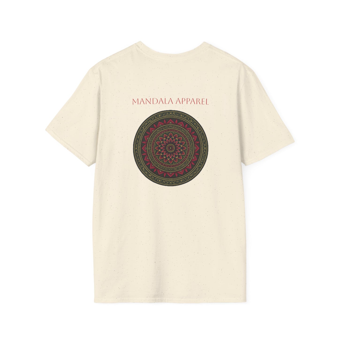 Mandala Pattern Unisex Softstyle T-Shirt, Relaxed Fit Tee, Gift for Meditation Lovers, Casual Wear, Festival Apparel