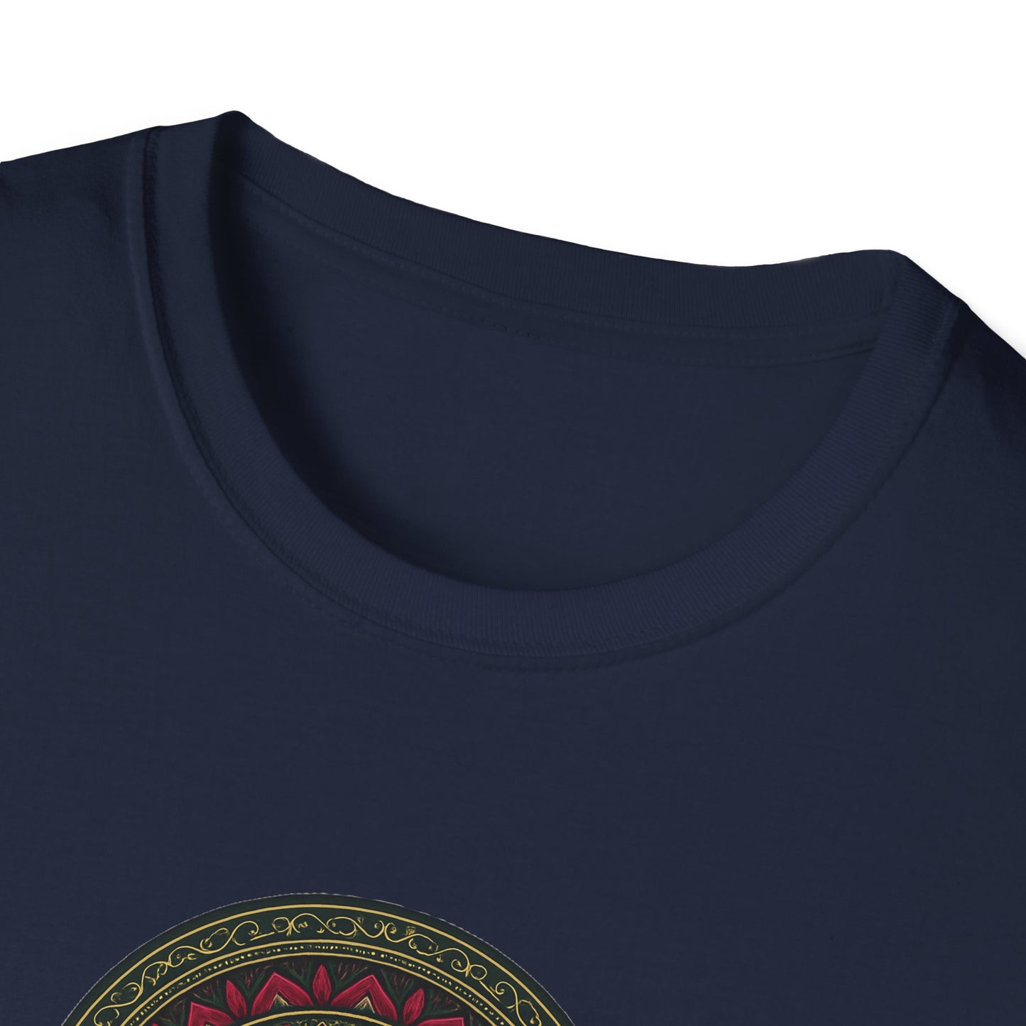 Mandala Pattern Unisex Softstyle T-Shirt, Relaxed Fit Tee, Gift for Meditation Lovers, Casual Wear, Festival Apparel