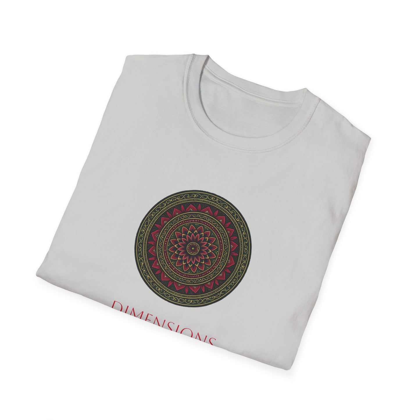 Mandala Pattern Unisex Softstyle T-Shirt, Relaxed Fit Tee, Gift for Meditation Lovers, Casual Wear, Festival Apparel