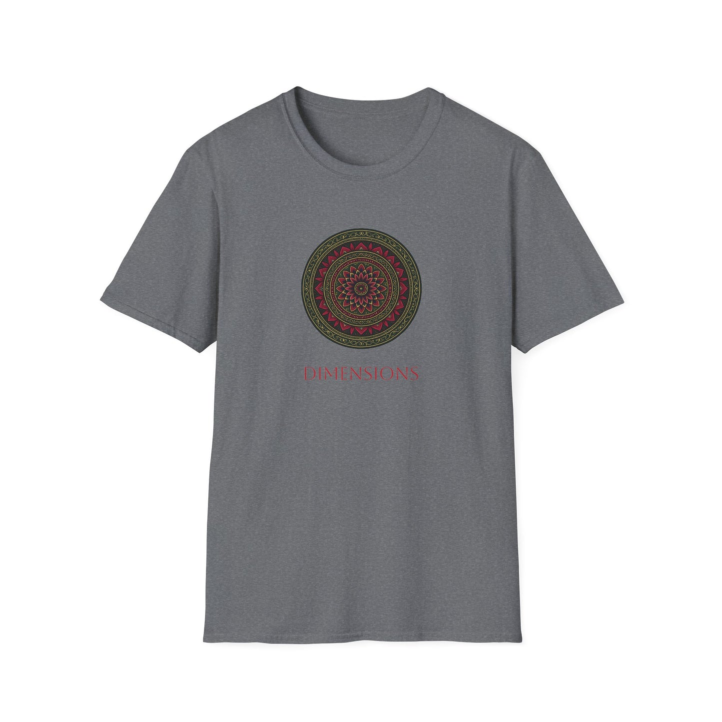 Mandala Pattern Unisex Softstyle T-Shirt, Relaxed Fit Tee, Gift for Meditation Lovers, Casual Wear, Festival Apparel