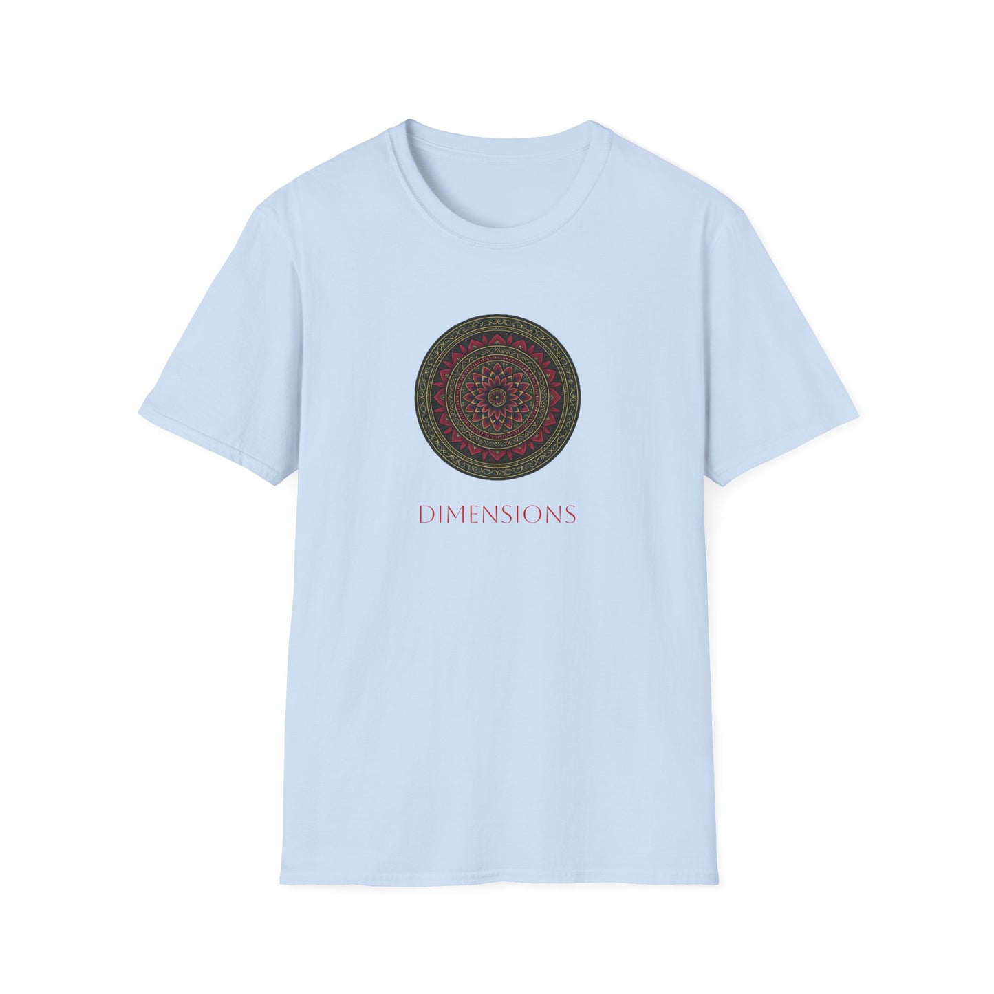 Mandala Pattern Unisex Softstyle T-Shirt, Relaxed Fit Tee, Gift for Meditation Lovers, Casual Wear, Festival Apparel