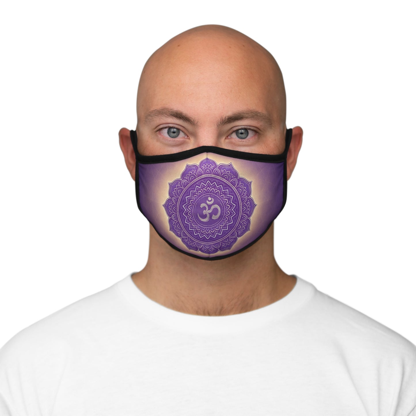 Om Symbol Fitted Face Mask | Spiritual Protection Mask, Yoga Mask, Meditative Wear, Festival Accessory