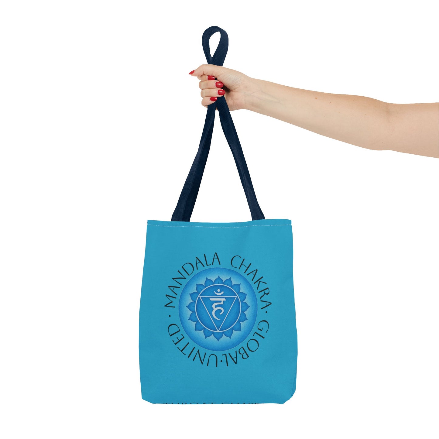 Spiritual Tote Bag - Throat Chakra Yoga Tote, Eco-Friendly Carryall