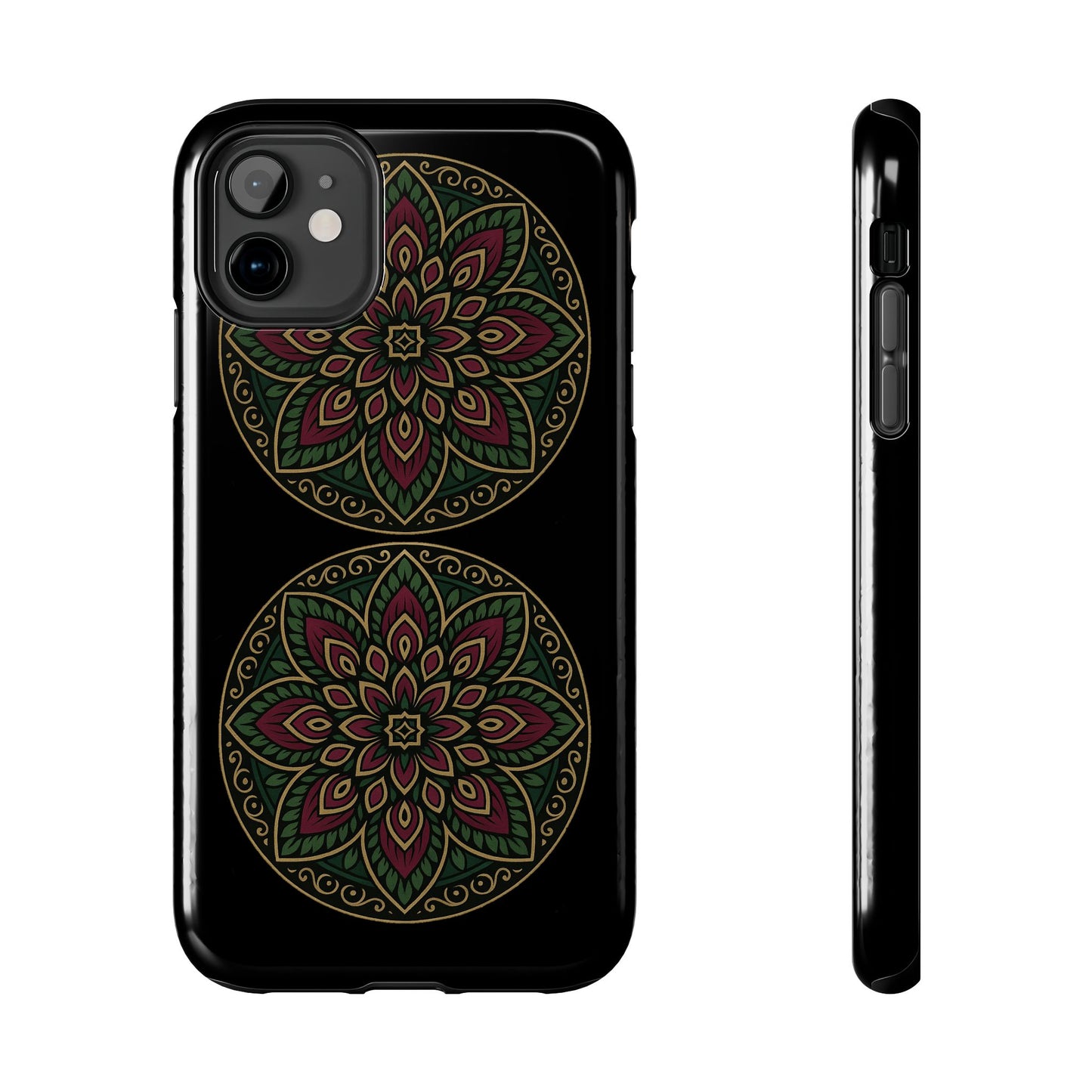 Artistic Phone Case with Mandala Design, Tough Case, Floral Phone Cover, Unique Gift for Her, Stylish Protection
