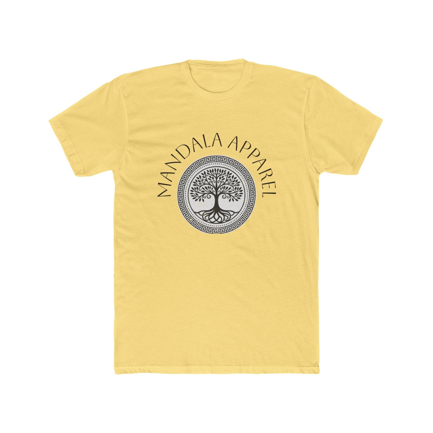 Mandala Tree Unisex Cotton Crew Tee, Spiritual Shirt, Nature Tee, Gift for Yoga Lovers, Boho Apparel, Eco-Friendly Clothing